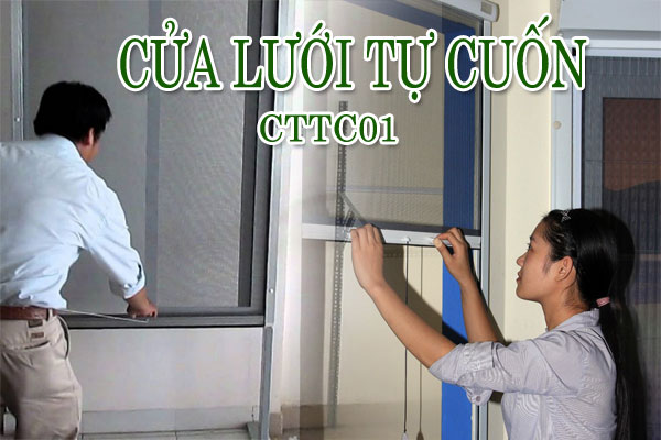 Cửa lưới côn trùng CTTC01 tự cuốn cho VĂN PHÒNG