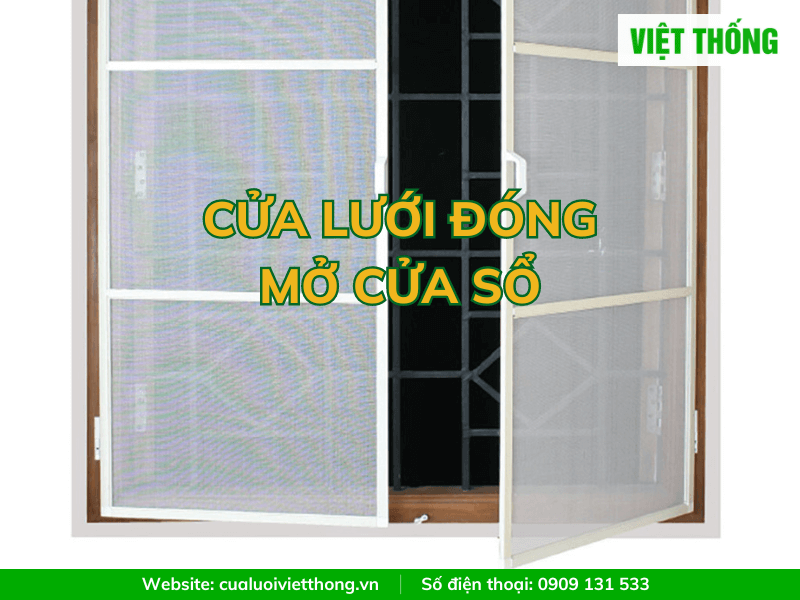 Cửa lưới chống muỗi đóng mở cửa sổ