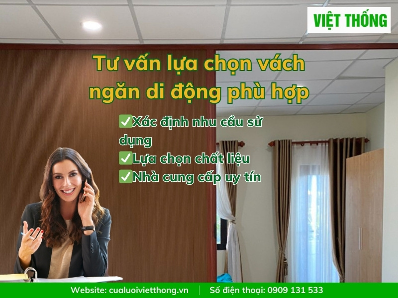 Tư vấn lựa chọn vách ngăn di động phù hợp