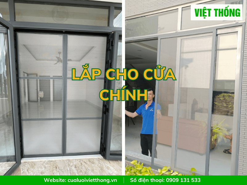 cửa cánh lùa lắp cho cửa chính