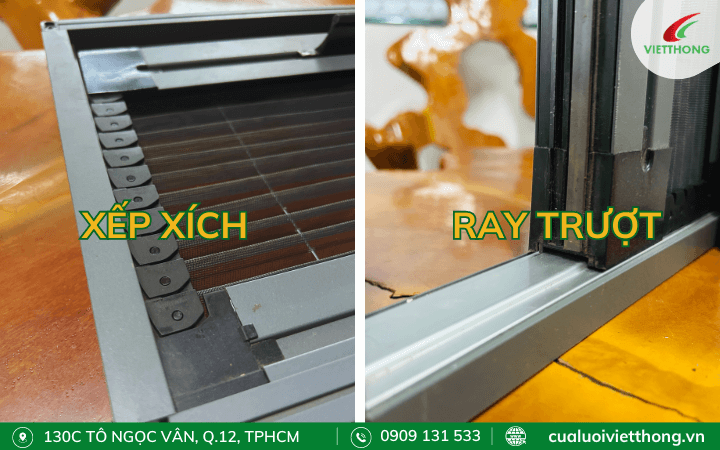 Hệ thống xếp xích và ray trượt